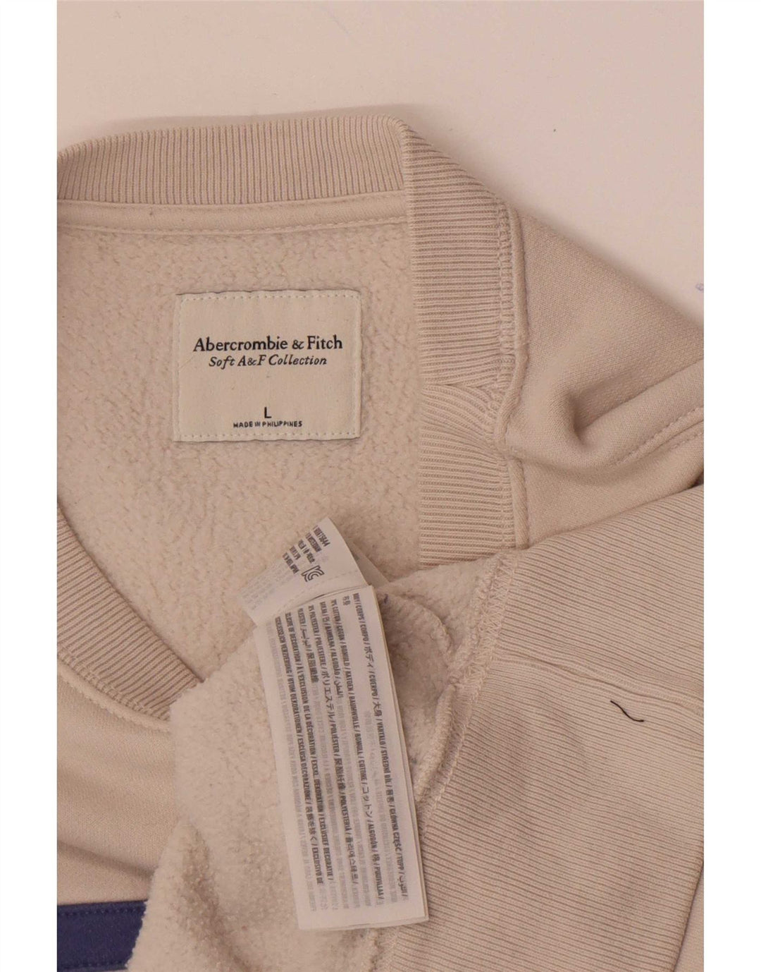 Męski sweter Abercrombie & Fitch, duży, w kolorze złamanej bieli