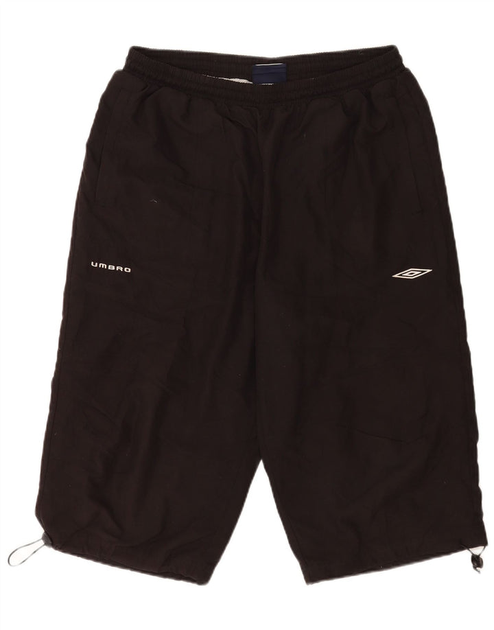 Męskie bermudy sportowe Umbro, duże, czarne, poliestrowe
