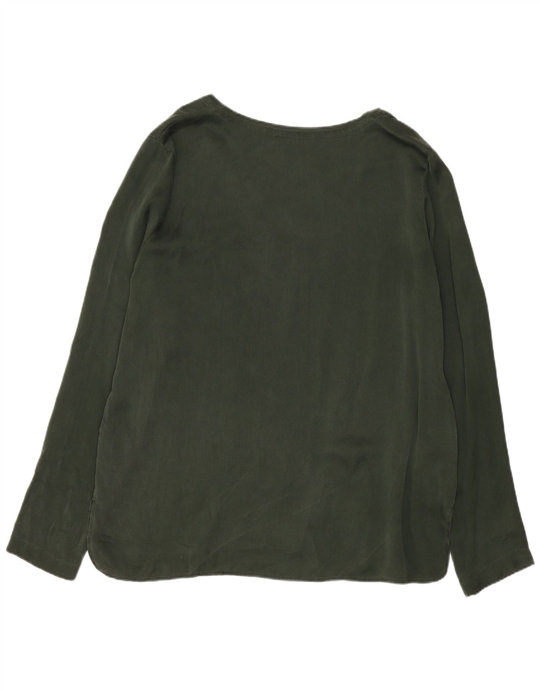 Damska bluzka z długim rękawem Stefanel IT 44 Medium Khaki Silk