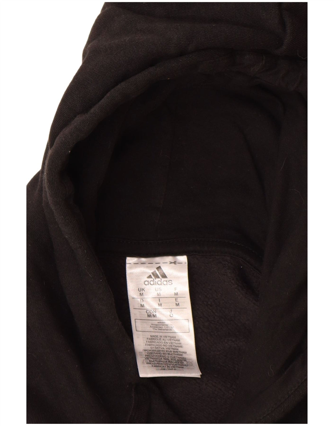 Męska bluza z kapturem Adidas, średnia czarna bawełna