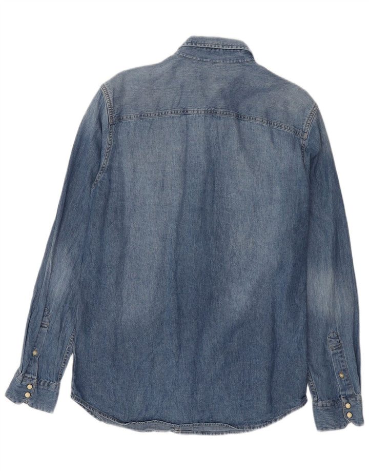 Męska koszula dżinsowa Jack & Jones, średnioniebieska, bawełniana