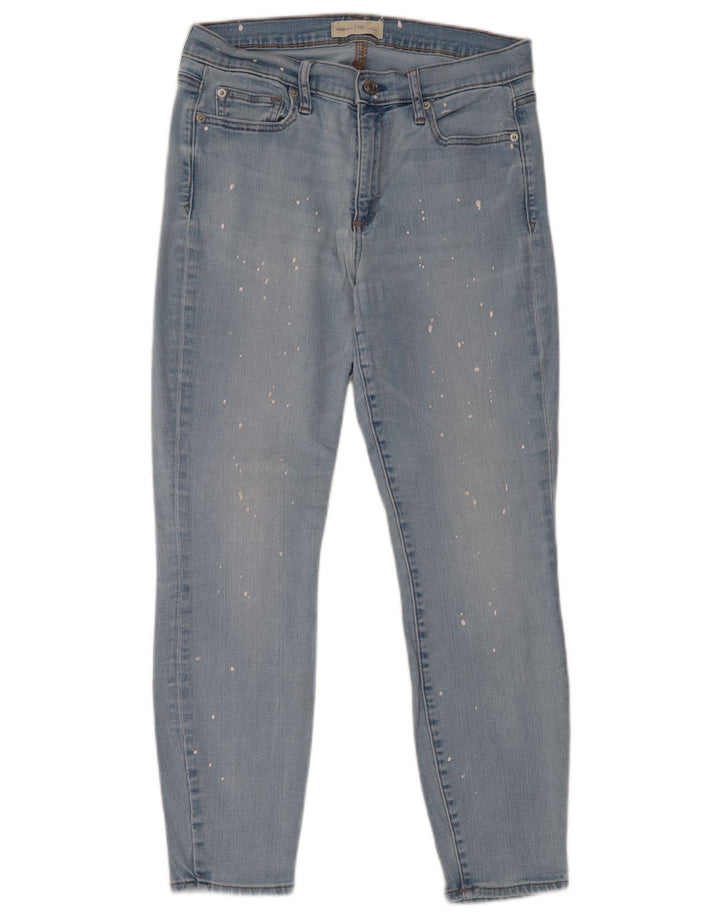 Damskie jeansy skinny Gap W30 L27 Niebieskie kropki, bawełniane