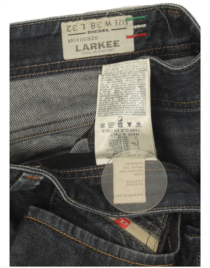 Diesel Męskie Larkee Regular Straight Jeans W38 L32 Niebieska bawełna