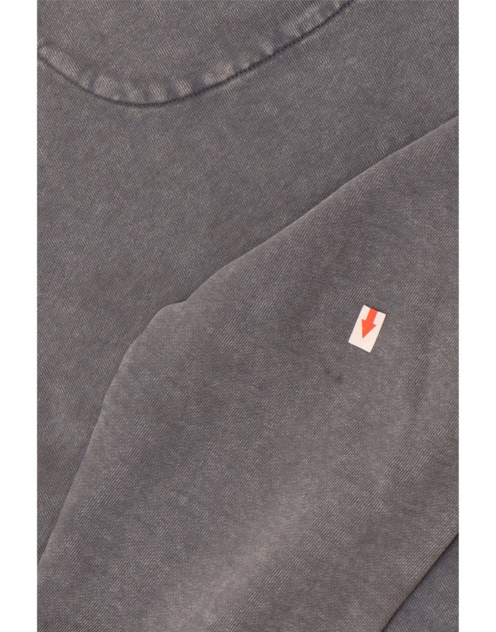 Męski sweter gazowy, średnioszary, bawełniany