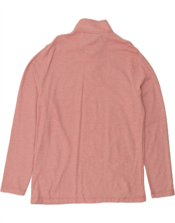 IZOD Mens Zip Neck Sweatshirt Jumper Large Pink Cotton Vintage Izod and Second-Hand Izod from Messina Hembry 