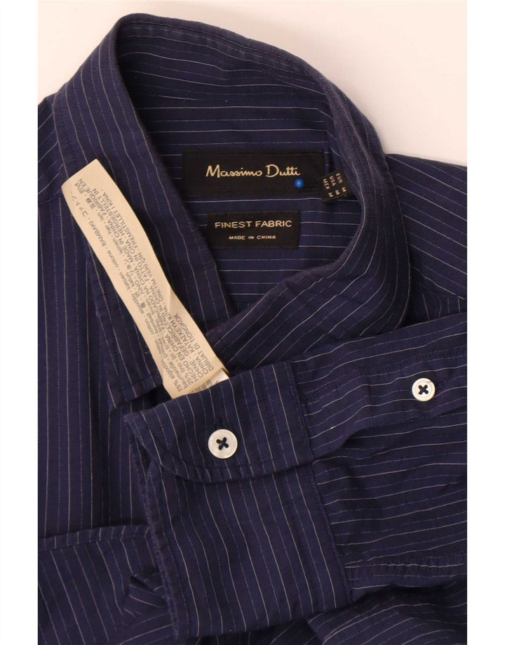 Koszula męska Massimo Dutti, bawełniana, w kolorze granatowym, w prążki