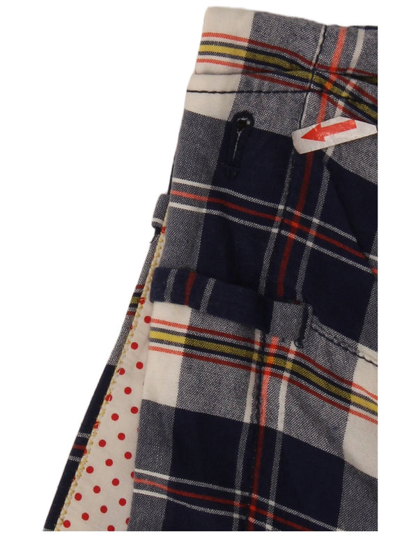 Damskie spodenki Chino J. Crew US 4 Small W30 Granatowa, bawełniana krata