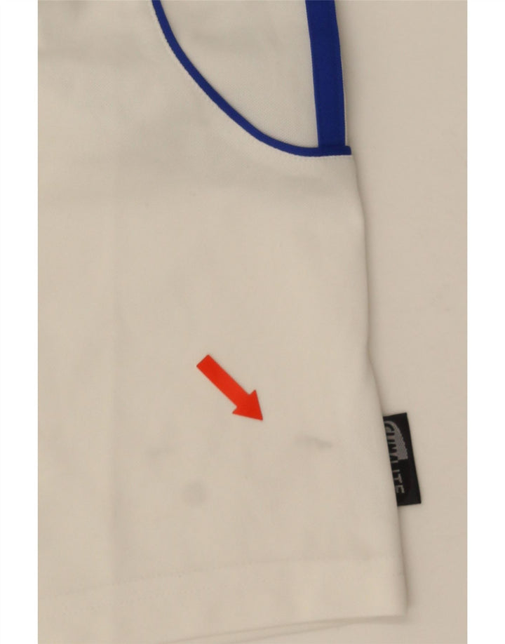 Męskie spodenki sportowe Adidas Climalite, małe, białe, z blokami kolorów, z poliestru