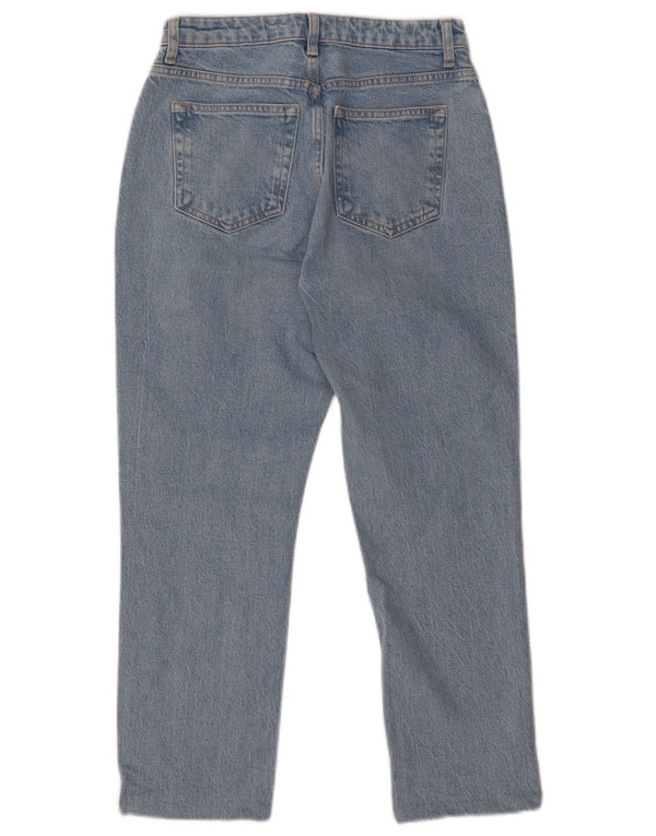Damskie jeansy Crop Straight Topshop UK 8 Small W27 L25 Niebieskie bawełniane