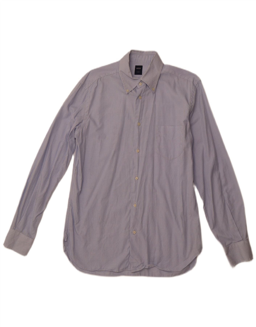 Koszula męska BOGGI o dopasowanym kroju, rozmiar 40 15 3/4, średnia niebieska kratka