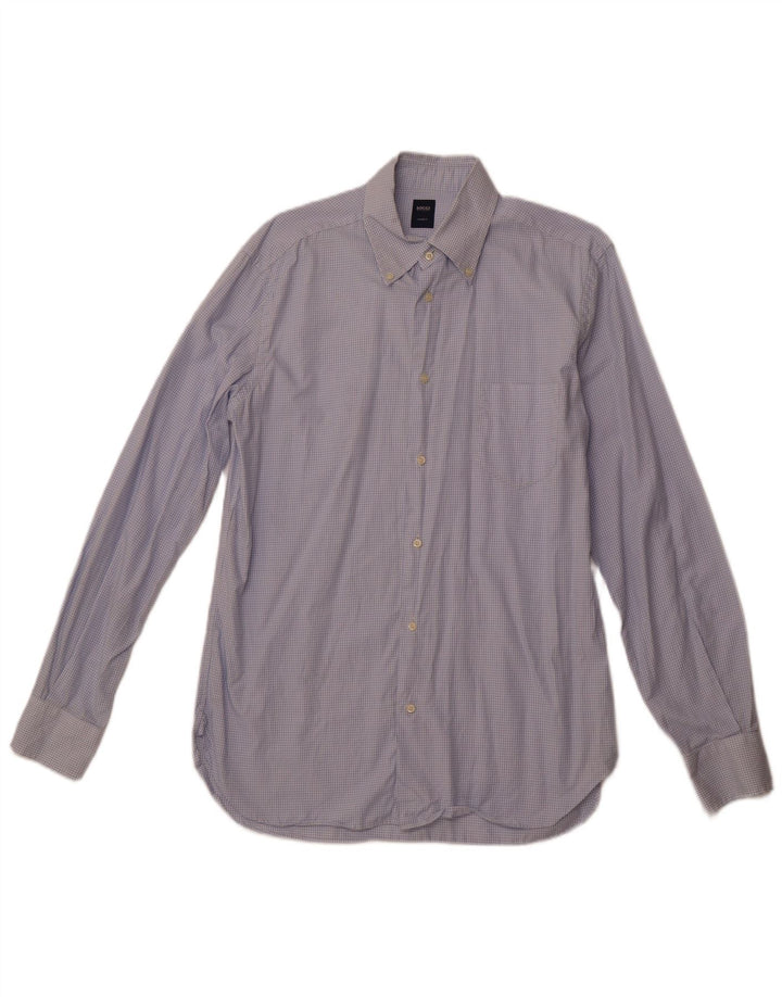 Koszula męska BOGGI o dopasowanym kroju, rozmiar 40 15 3/4, średnia niebieska kratka