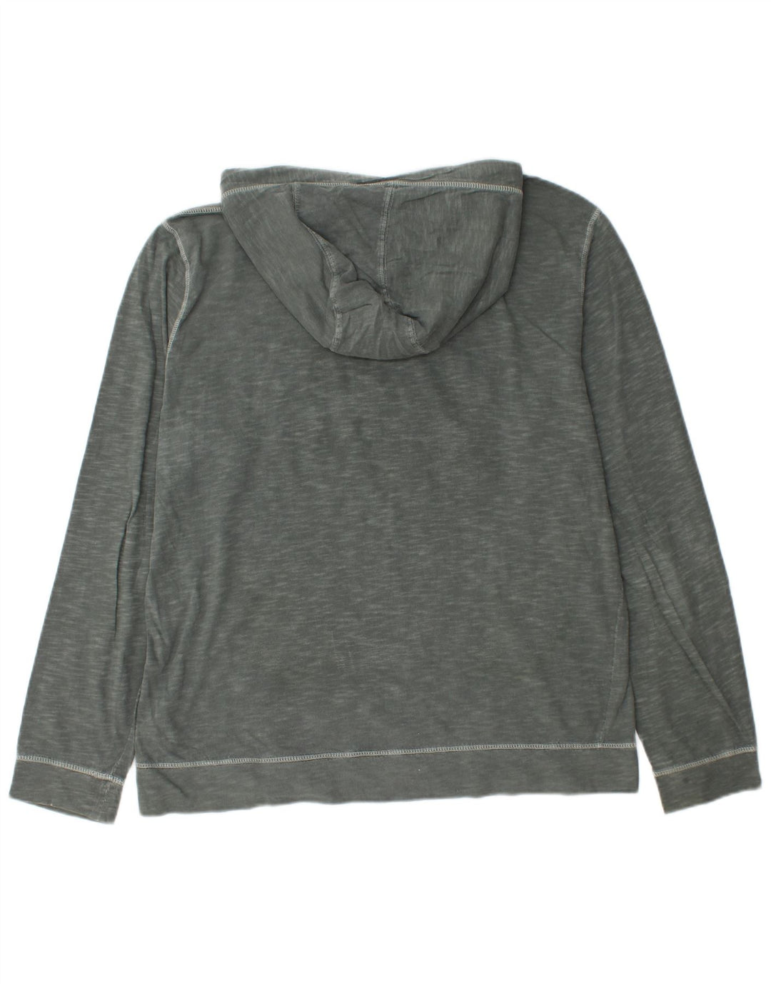 Męski top z kapturem i grafiką NAPAPIJRI, z długim rękawem, dużą, szarą, nakrapianą bawełną