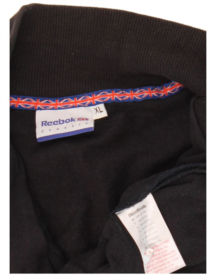Męska kurtka dresowa Reebok XL, bawełniana w granatowe paski