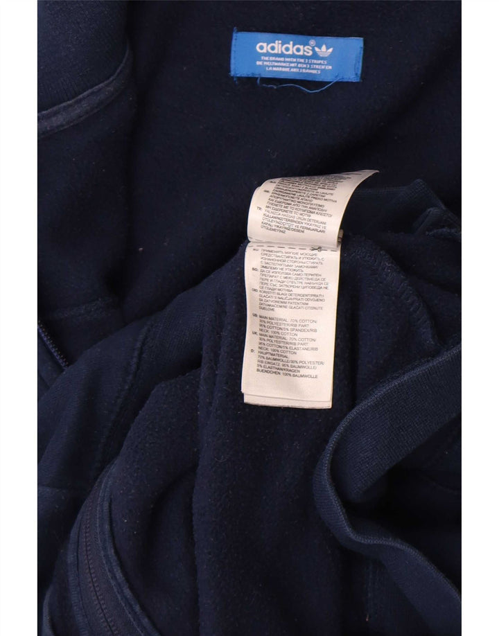 Adidas Męska bluza dresowa, średnia, granatowa, bawełniana