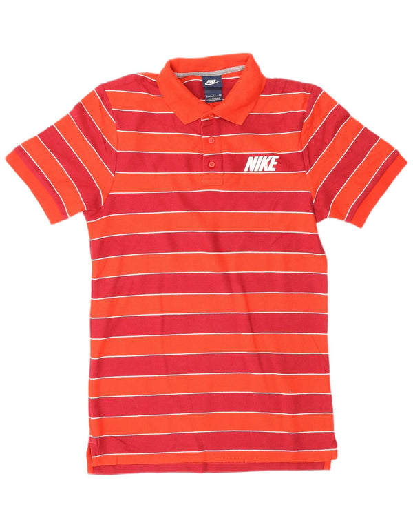 Nike Mens Graphic Polo Shirt Small Red Striped
