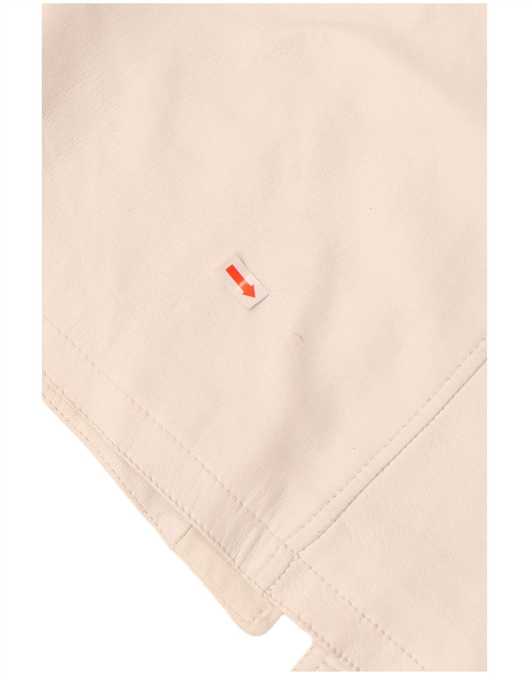 Kamizelka skórzana damska VINTAGE UK 12 Średnia Biała