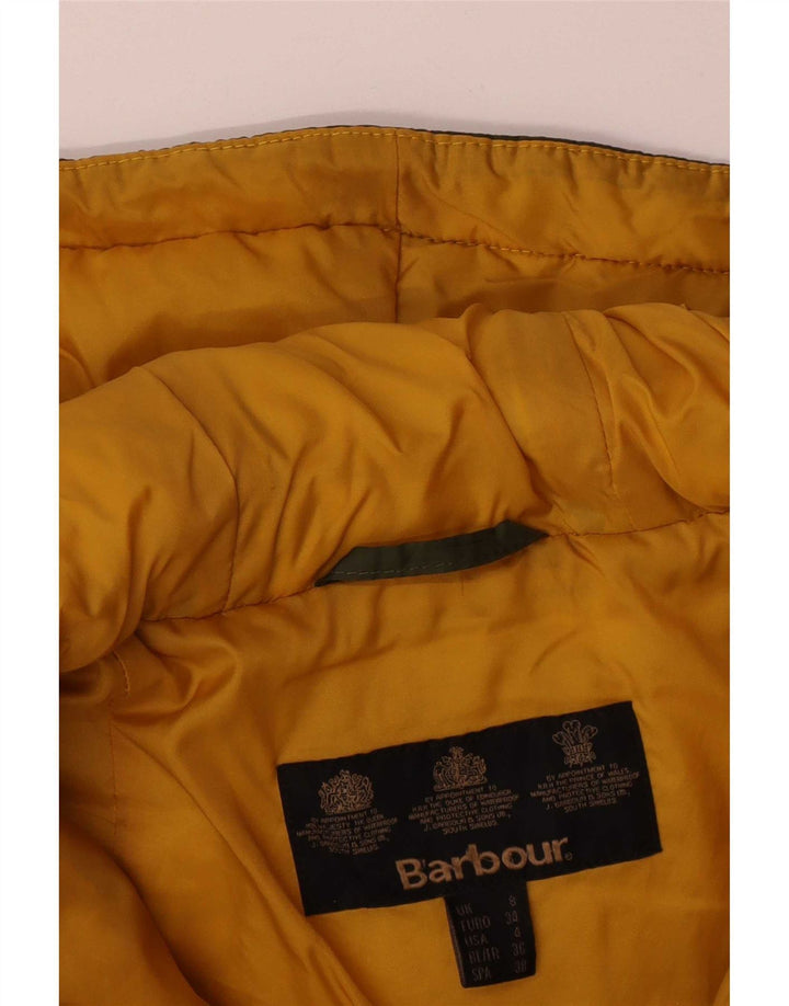 Barbour damska ocieplana kurtka z kapturem UK 8 Small Green Polyester