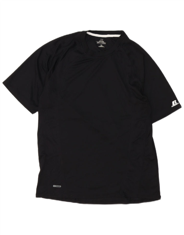 T-shirt męski RUSSELL ATHLETIC Top, średni czarny poliester