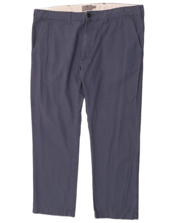 Marks & Spencer Męskie proste spodnie chino W40 L29 Niebieskie bawełniane