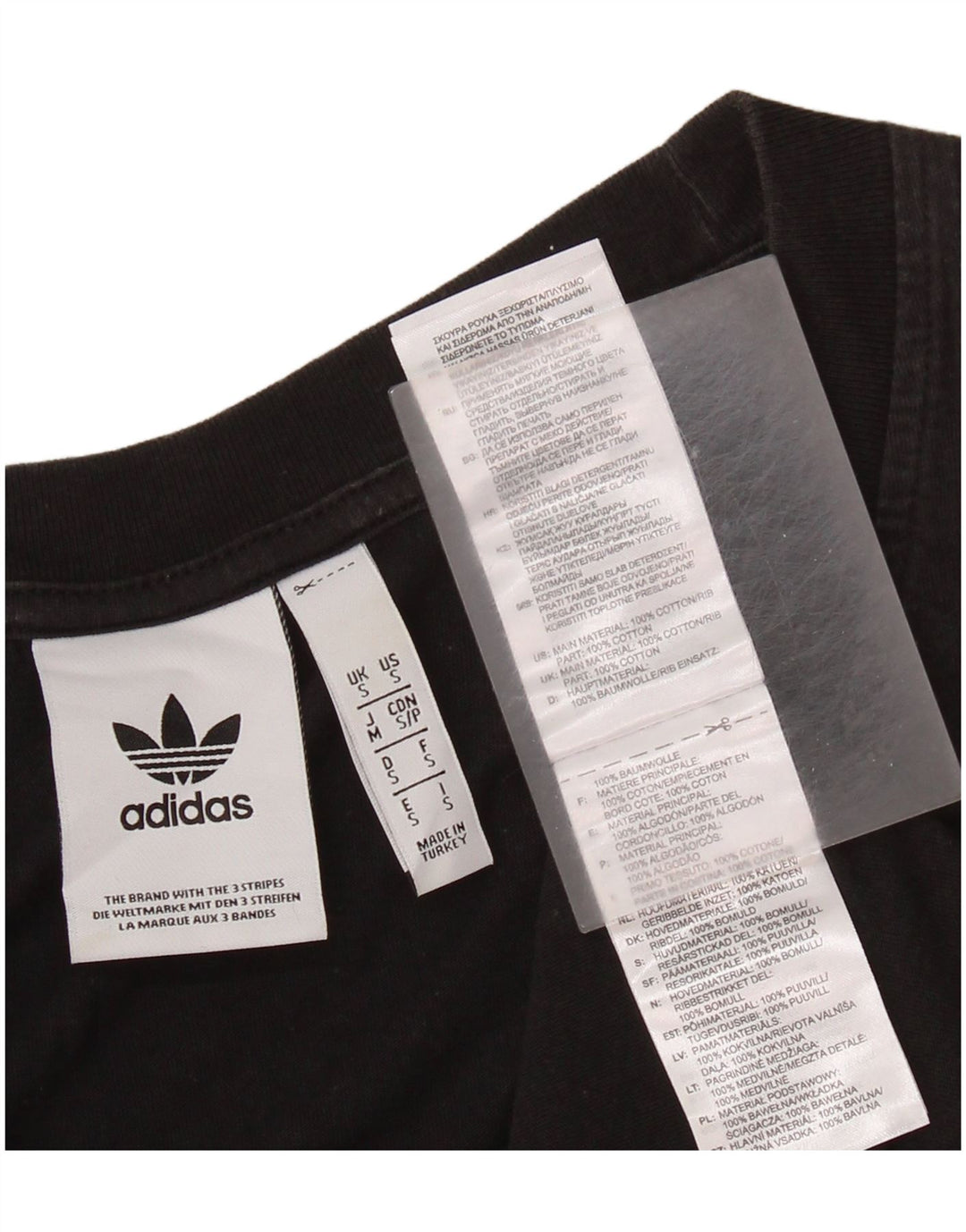 Męska kamizelka z grafiką ADIDAS, mała, czarna, bawełniana
