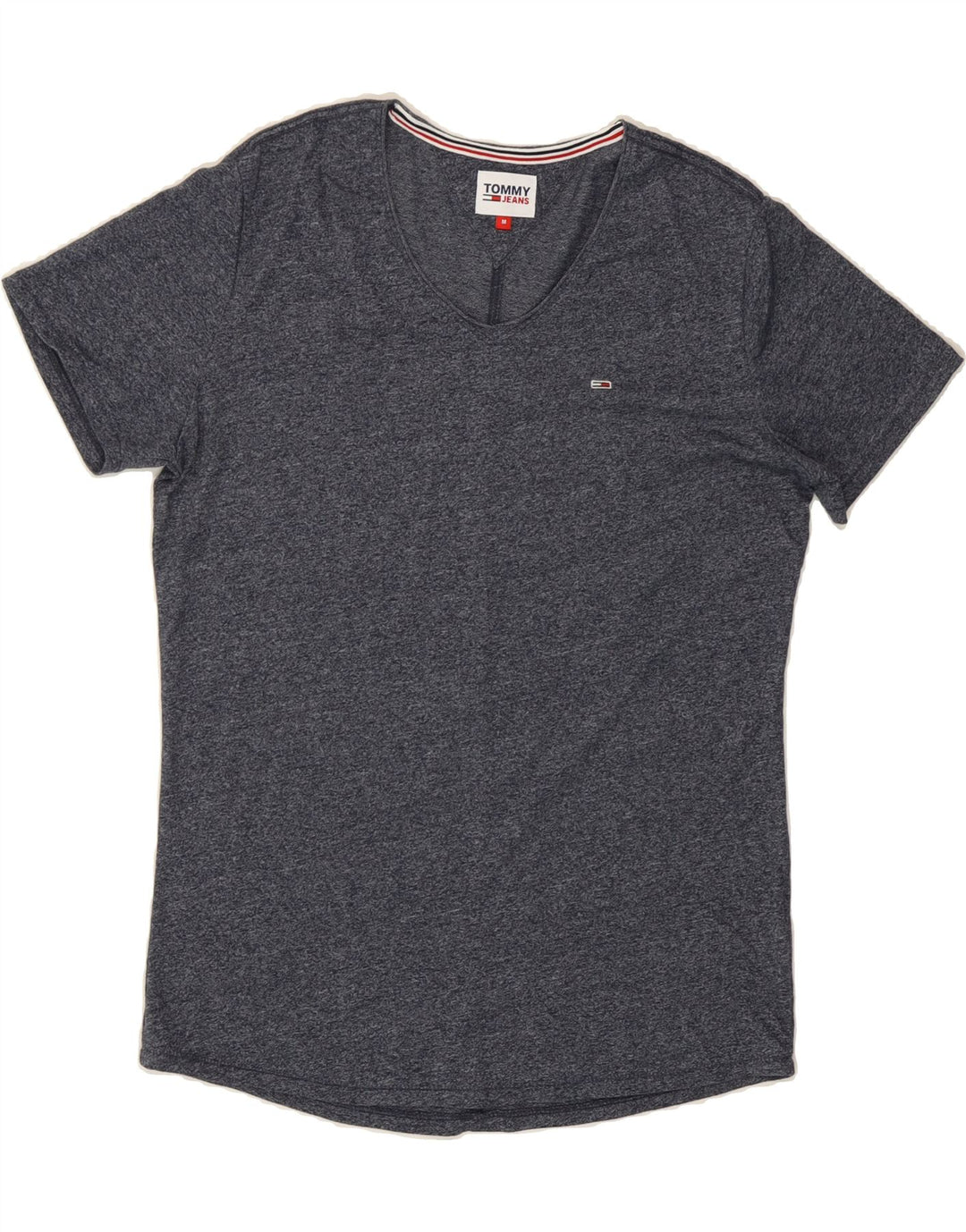 TOMMY HILFIGER Womens T-Shirt Top UK 14 Medium Navy Blue Vintage Tommy Hilfiger and Second-Hand Tommy Hilfiger from Messina Hembry 
