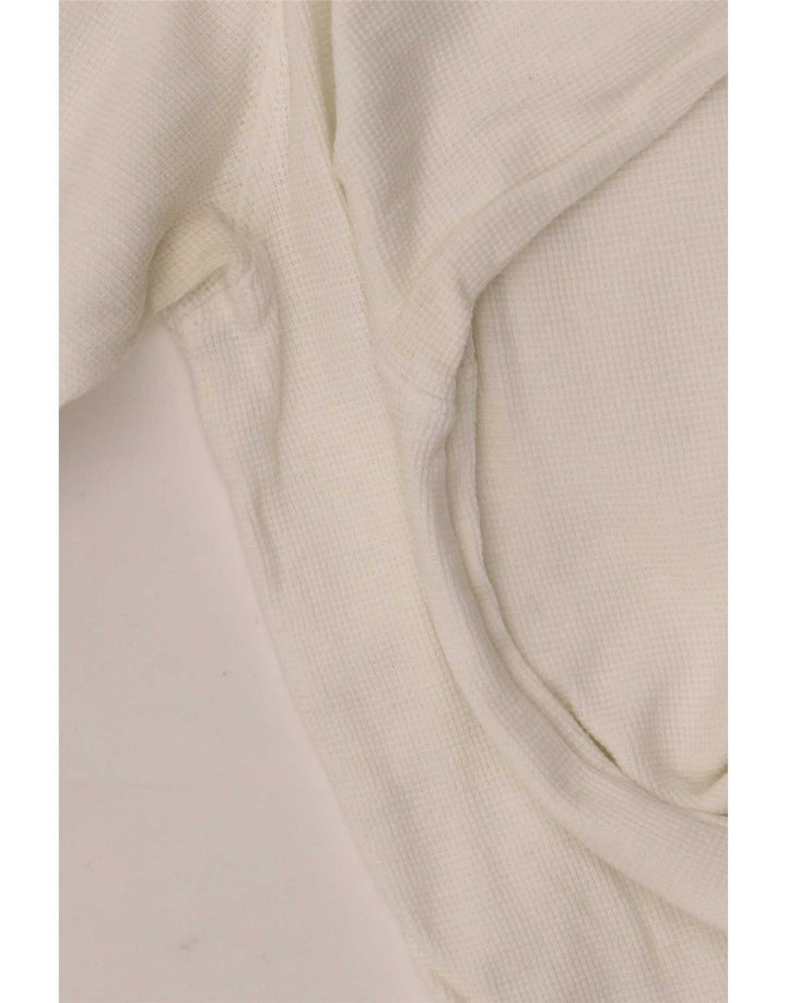 Męski top Levi's z długim rękawem, średniej wielkości, z białej bawełny