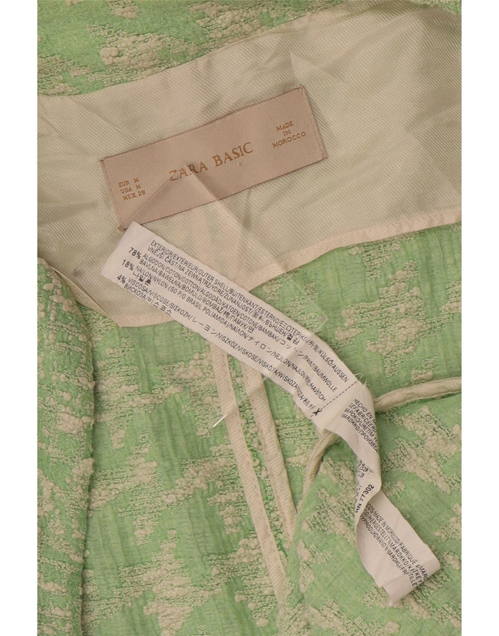 Płaszcz damski Zara UK 14, bawełniany, w kolorze średniej zielonej pepitki