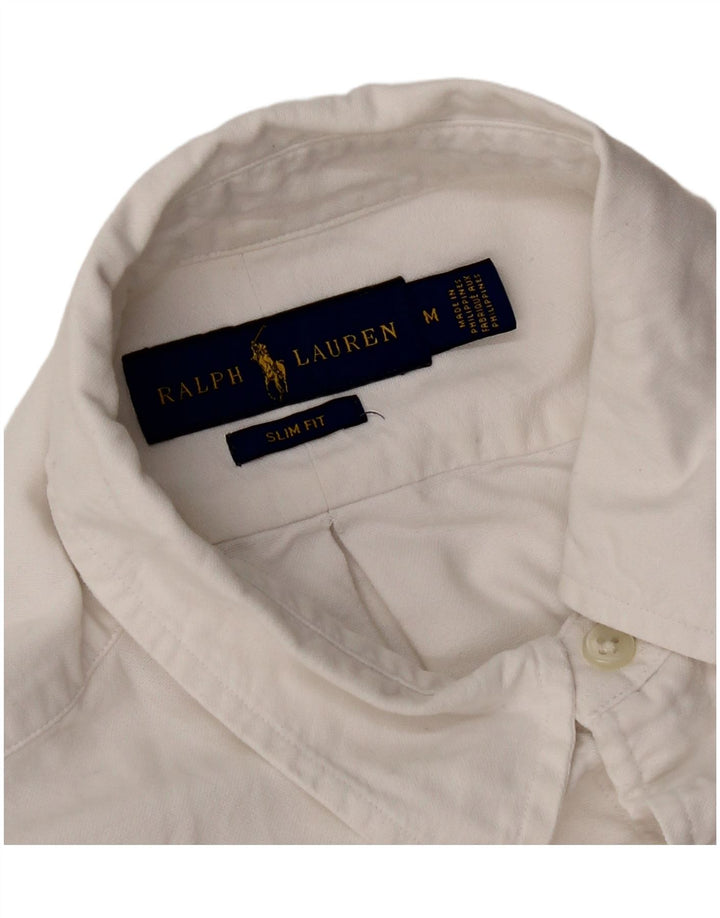 Koszula męska Ralph Lauren o dopasowanym kroju, średnia biała bawełna