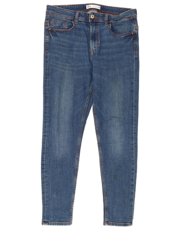 Damskie jeansy skinny Zara EU 42 Large W32 L27 Niebieskie bawełniane