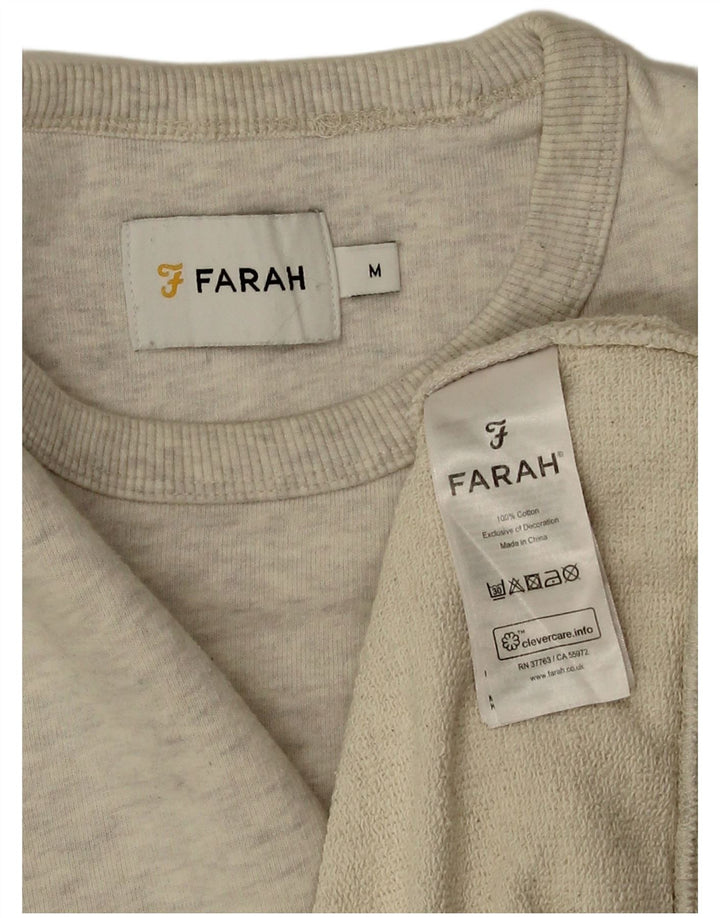 Męska bluza dresowa Farah, średnia, szara, bawełniana w plamki
