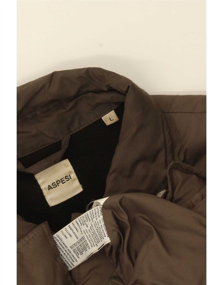 Aspesi Męska ocieplana kurtka UK 40 Large Brown Poliester