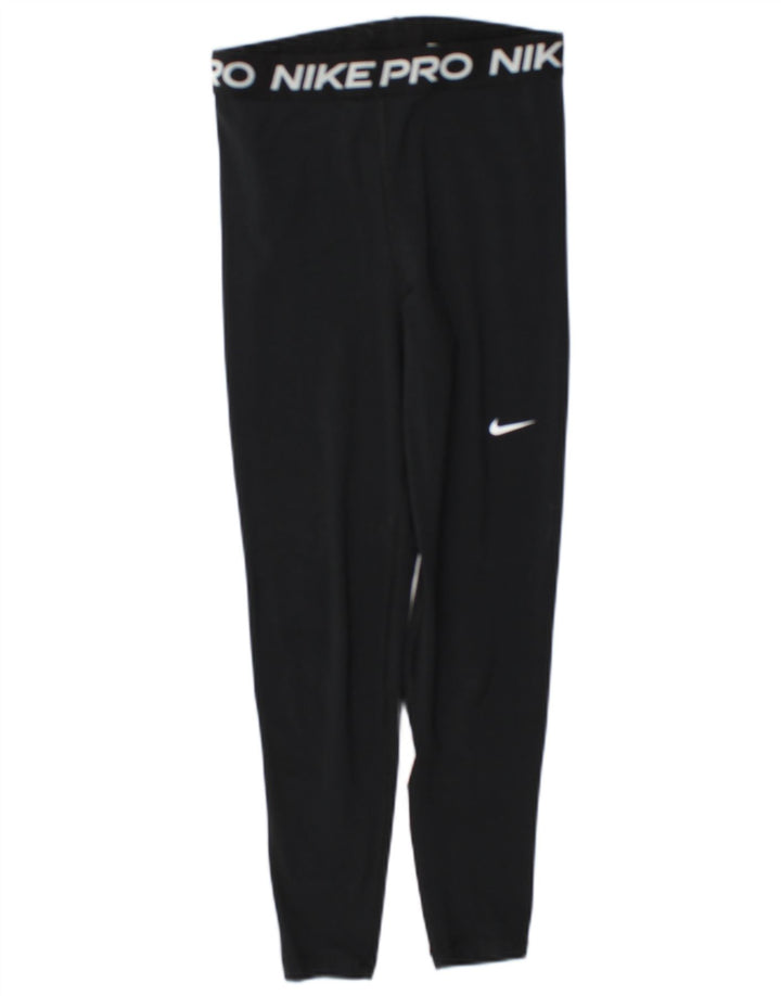 Damskie legginsy Nike Dri Fit Graphic UK 10, małe, czarne, poliestrowe