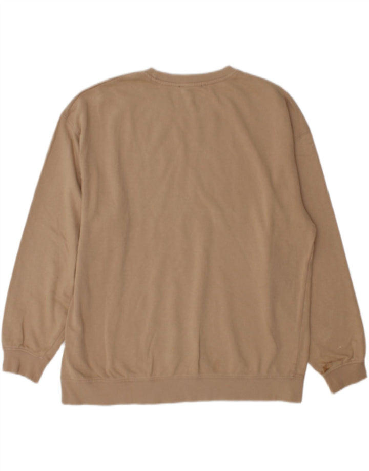Zara Męska bluza dresowa, mała, beżowa, bawełniana