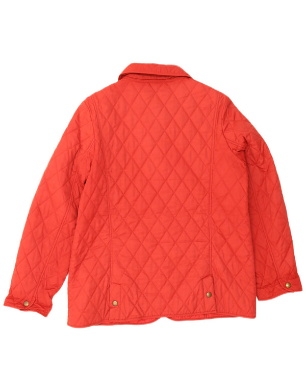 Damska pikowana kurtka Barbour UK 16, duża, czerwona, poliamid