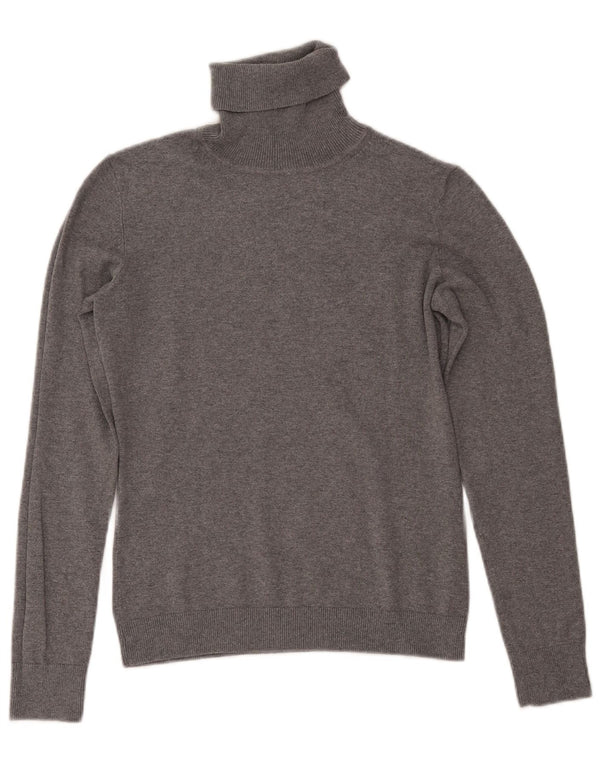 Damski sweter z golfem TOMMY HILFIGER UK 10 Small, szary, bawełniany