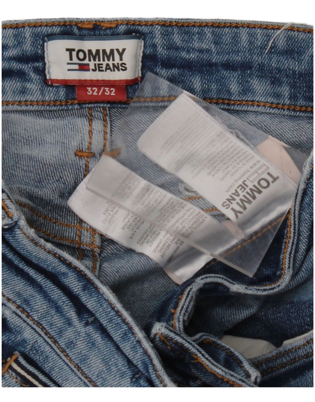 Męskie proste dżinsy TOMMY HILFIGER W32 L32 Niebieskie bawełniane