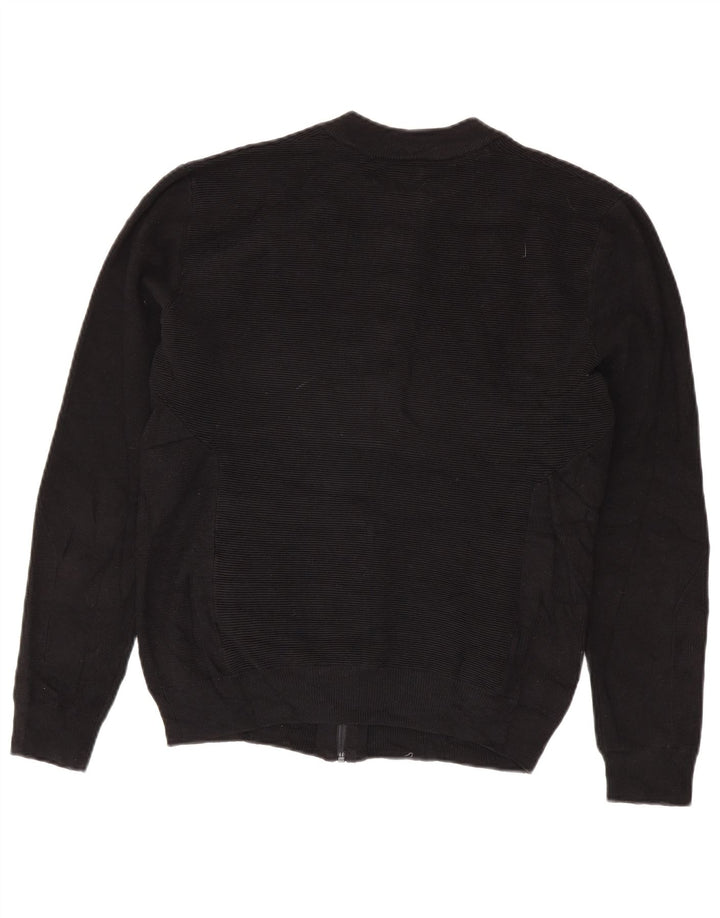 Zara Męski sweter rozpinany, duży, czarny, bawełniany