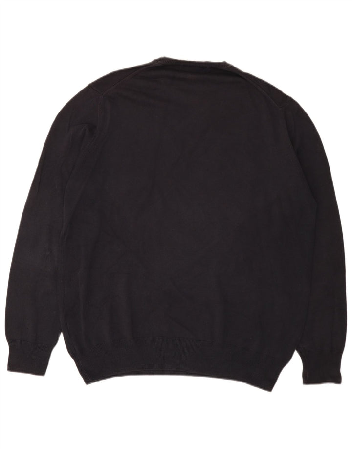 Męski sweter z okrągłym dekoltem Zara XL, czarny