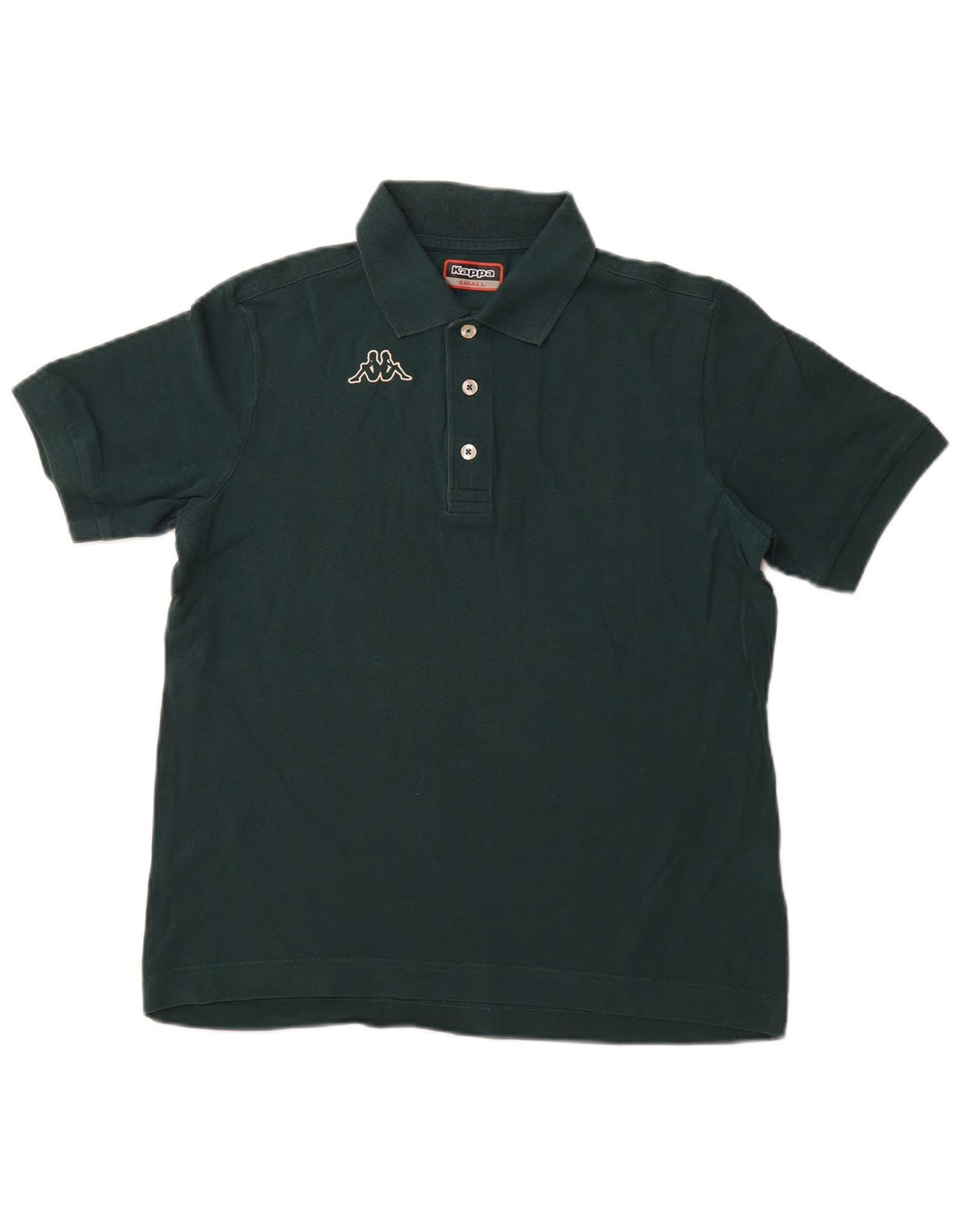 Męska graficzna koszulka polo KAPPA, mała, zielona, bawełniana