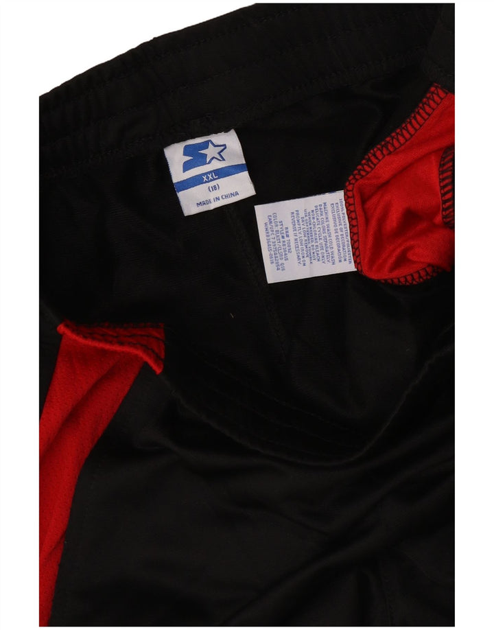 Spodnie dresowe dla chłopców Starter, 15-16 lat, 2XL, czarny poliester z blokami kolorów