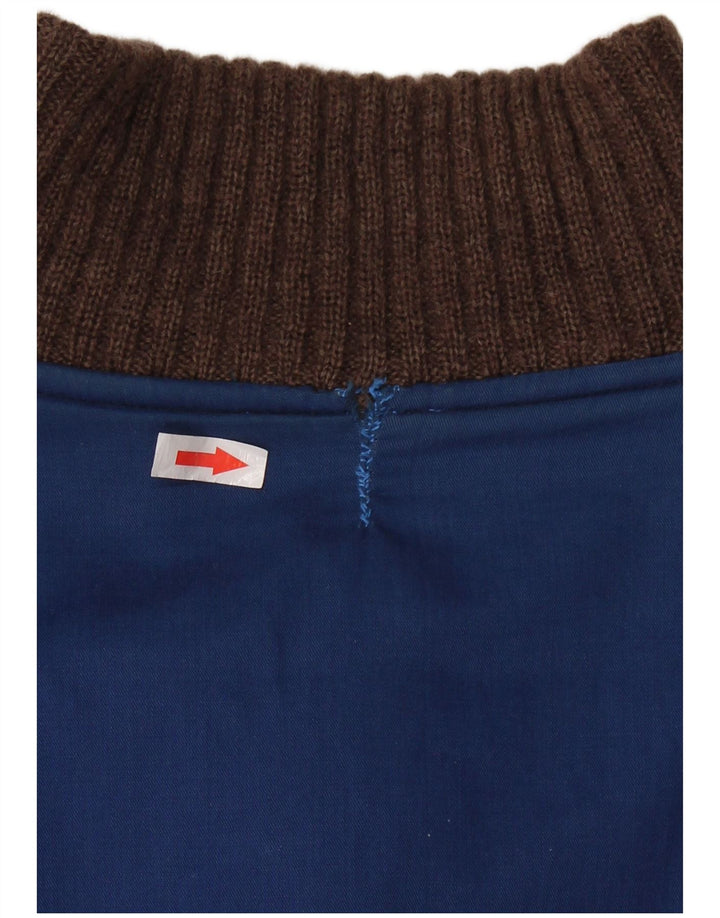 Dwustronny męski sweter VINTAGE XL brązowy Fair Isle