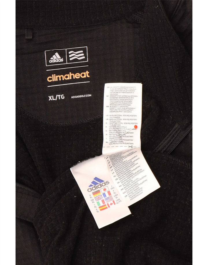 Adidas Męski dres Climaheat Zip Neck Pullover Top XL Czarny poliester