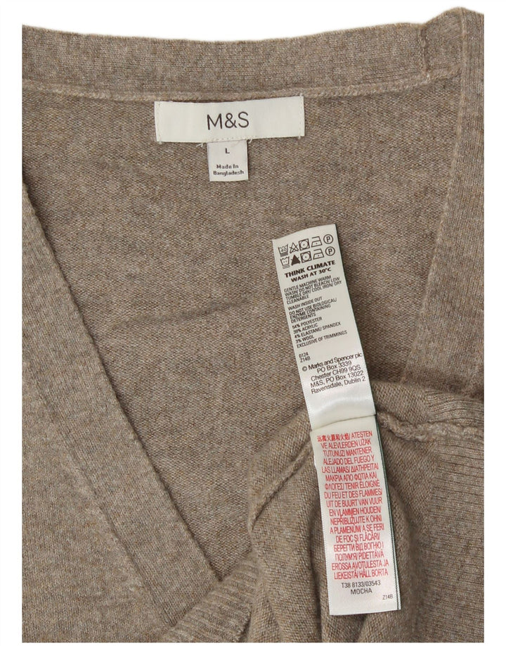 Marks & Spencer Damski sweter bez rękawów, UK 16, duży, szary