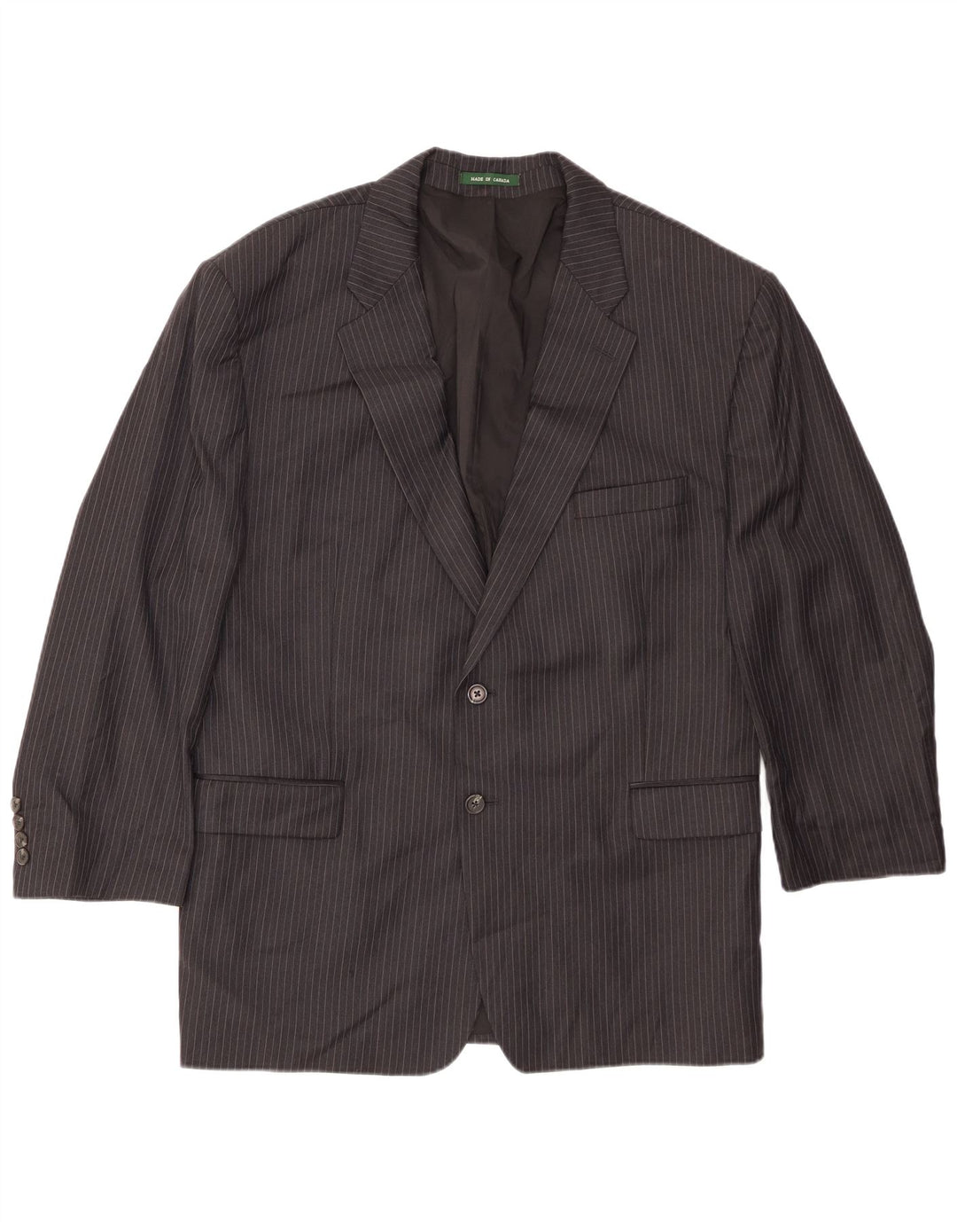 Ralph Lauren Męska marynarka zapinana na 2 guziki UK 42 XL Czarna wełniana w prążki