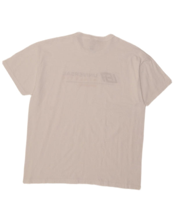 Męski T-shirt z grafiką Russell Athletic, duży, biały, bawełniany