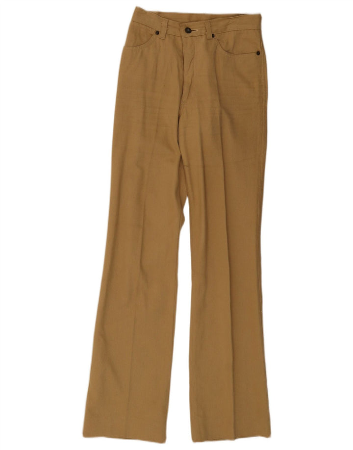Vintage damskie spodnie typu bootcut W27 L32 brązowe