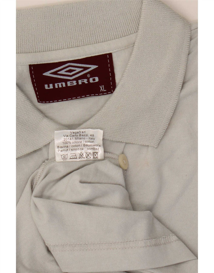 Męska koszulka polo z grafiką Umbro XL, szara bawełna