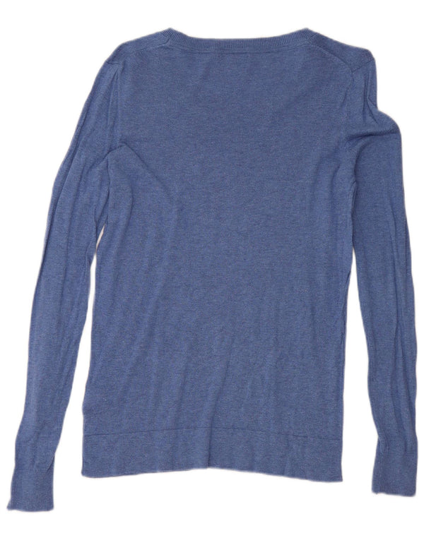 Sweter damski Tommy Hilfiger z dekoltem w łódkę, UK 10, mały, niebieski, bawełniany