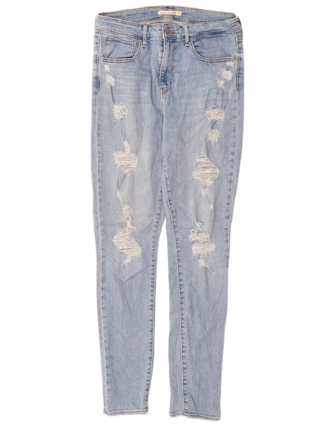 LEVI'S Damskie jeansy skinny z wysokim stanem 721 w trudnej sytuacji W31 L30 Niebieskie bawełniane