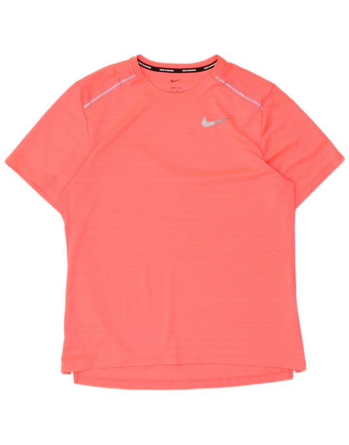Męski T-shirt Nike Dri Fit Top, średni różowy poliester